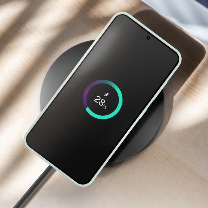 Coque de protection - Samsung - Galaxy S25 - Silicone - Vert Pâle - Protection résistante