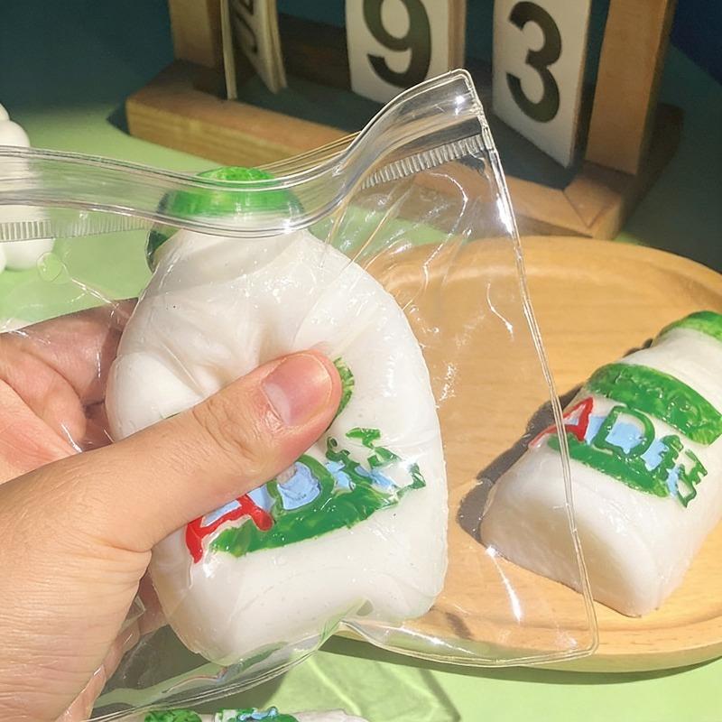 Soft Squishy Simulated AD Milk Bottle Squeeze Toy Sticky Bottle Fidget Sensory Toy Slow-rebound Decompression Toy X-mas Gift