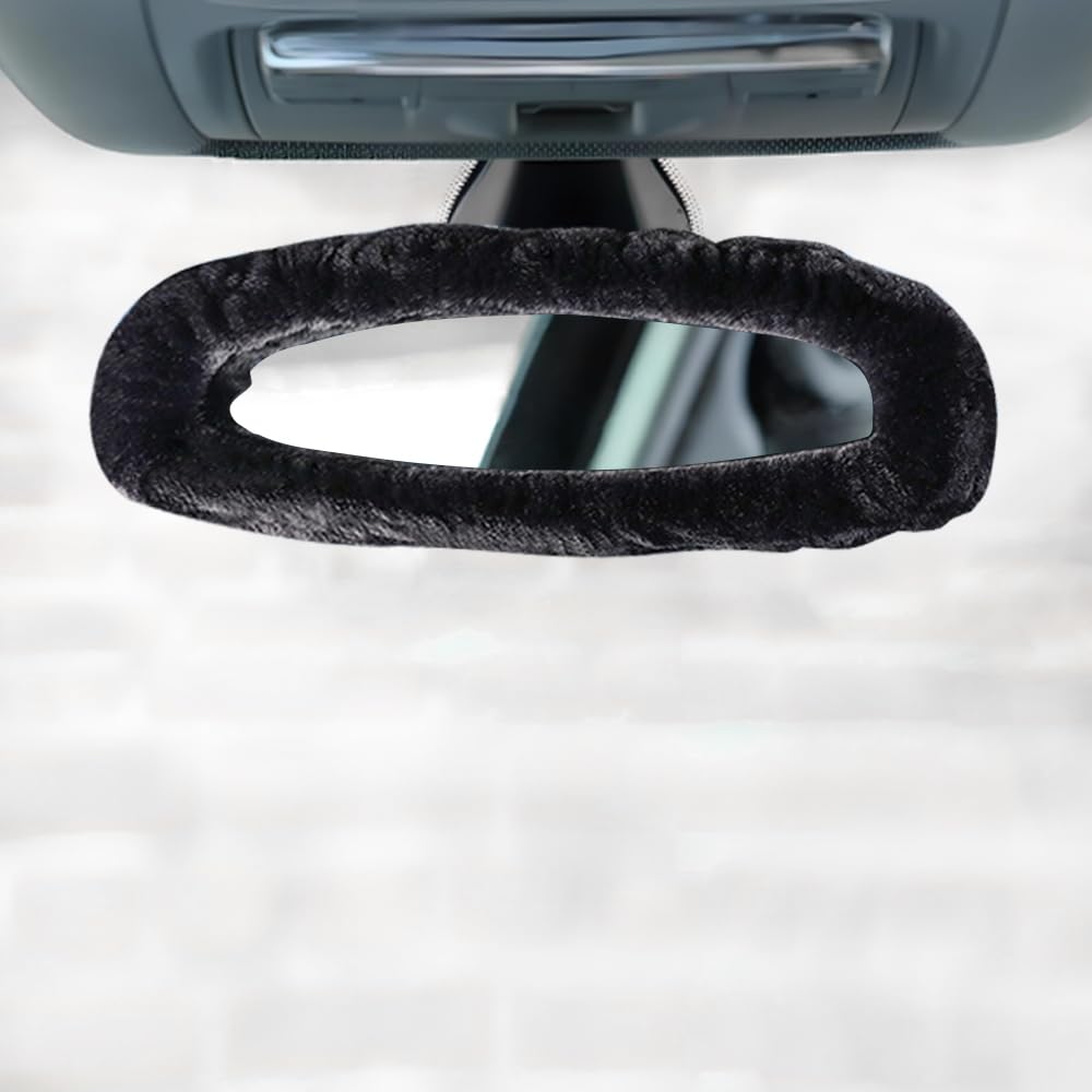 Tpnidaii Car Interior Rearview Mirror Interior Protector Accessory Cover, Cover, Decoration, Ornament, (Gray)