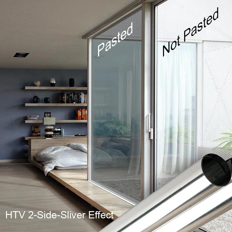2/3/5M Einwegspiegel Fensterfolie Vinyl Selbstklebend Reflektierend Solarfolie Sichtschutz Fensterfolie Für Zuhause Silber Glasaufkleber Qualität