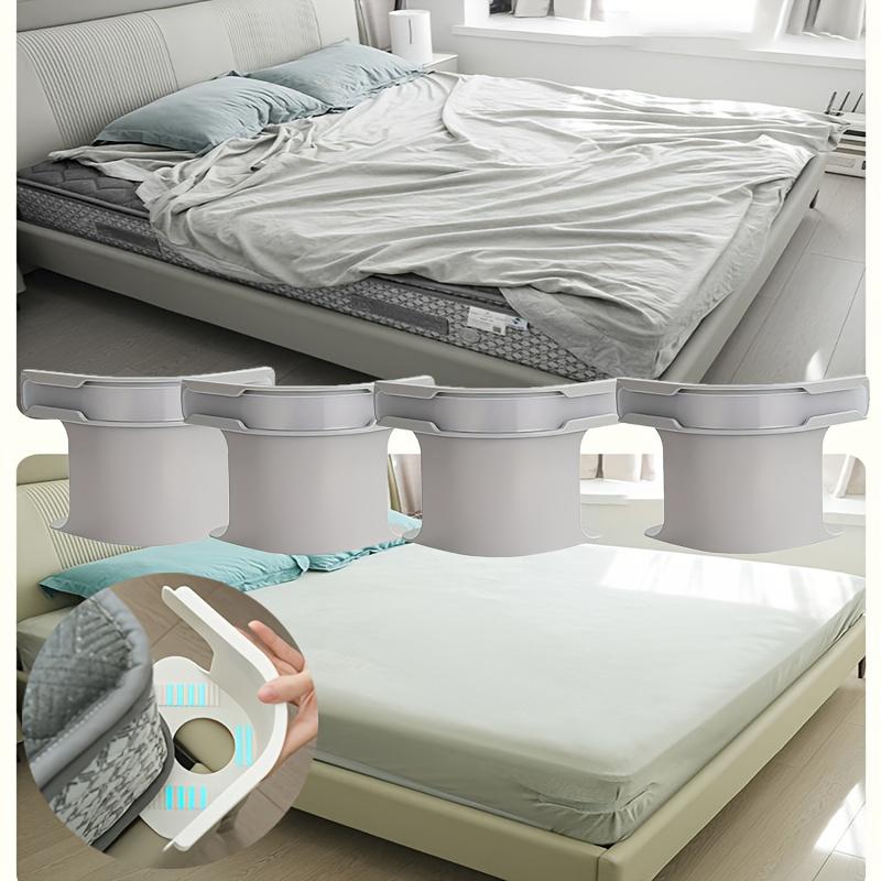 4 Heavy Bed Sheet Holders - Non-slip, Safe Mattress Straps Suitable for All Sizes of Bed Sheets, Easy to Install, Secure