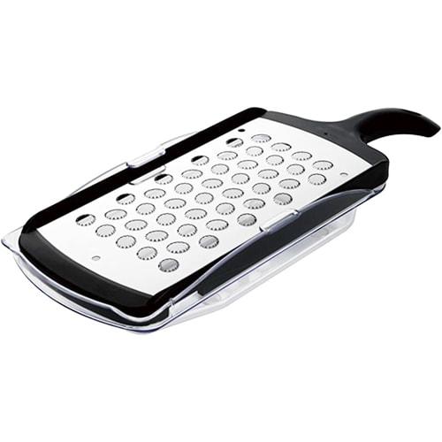 Shimomura Kogyo, Made In Japan, Professional Grade Speed ??Grater with Container, Daikon Radish Grater, PG-614, Made In Tsubame-Sanjo, Niigata, Black