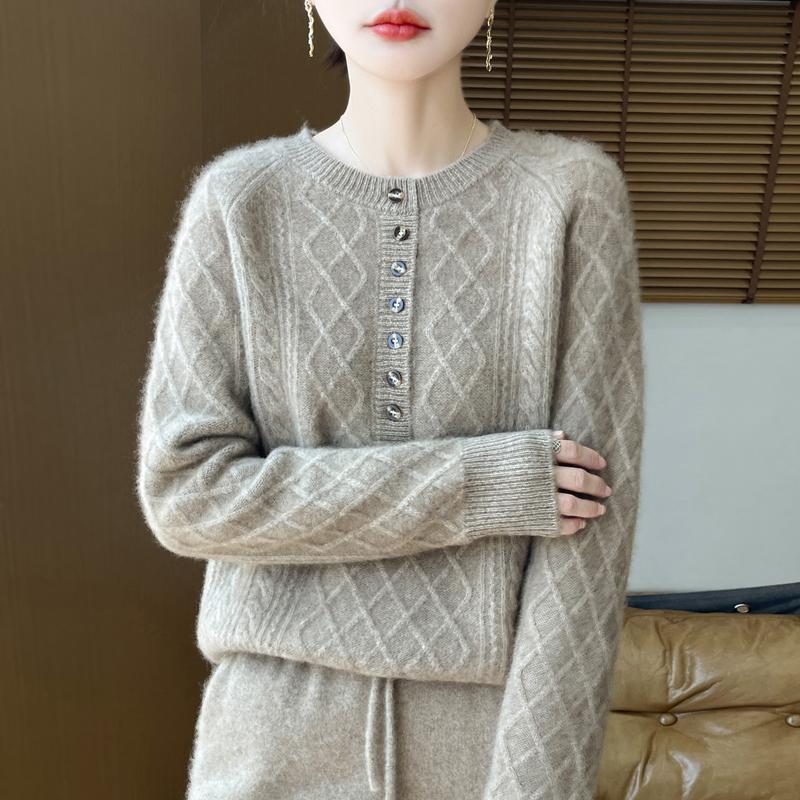 Women Sweater 100% Wool MODERN NEW SAGA O-neck Knit Pullover Thick Winter Jumpers Female Knit Tops
