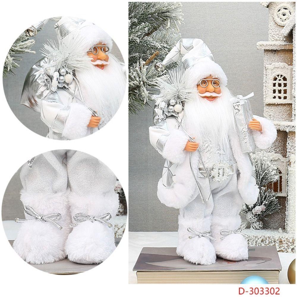 12 Inches Creative Santa Claus Decorations Standing Santa Claus Santa Claus Doll Party Supplies