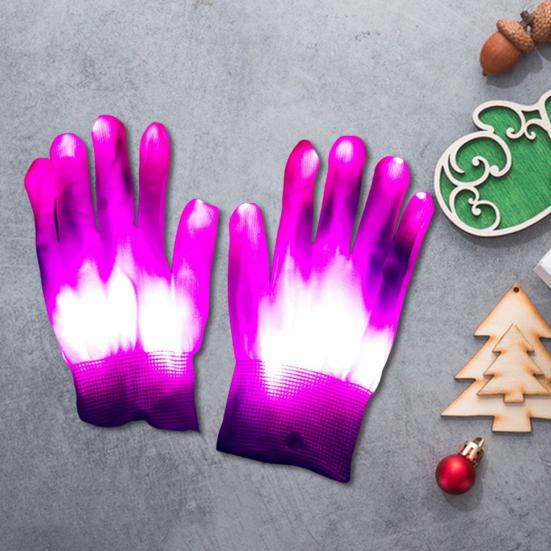 1 pár LED klubových rukavic Nastavitelné režimy blikání Protiskluzové Knoflíkové baterie