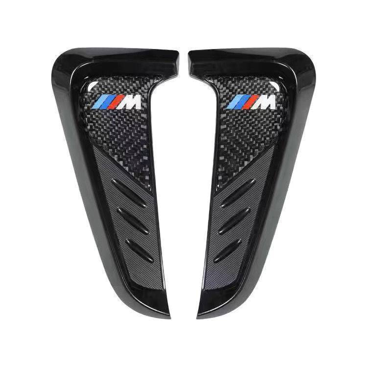 BLM1 Suitable for BMW Fender Side Badges On the New 3 Series, 5 Series, 7 Series, 1 Series, X1, X3, X5, and X6 Genuine Carbon Fiber