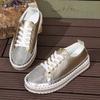 Plus Size Shoes for Women Spring Autumn Men 35-44 Zapatos De Mujer Casual Fashion Rhinestone Platform Non-slip Flats Sneakers