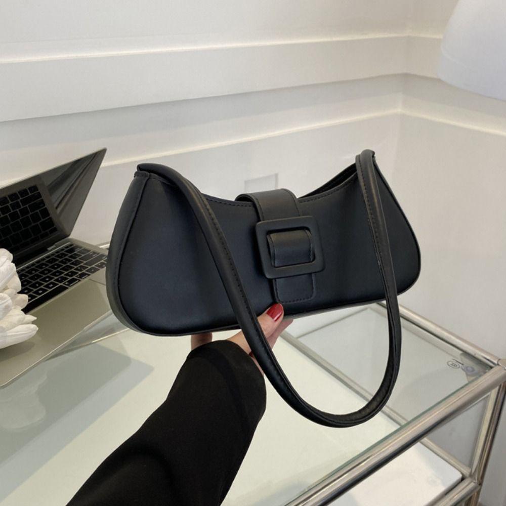 Large Capacity Half-moon Tote Bag PU Leather Ladies Luxury Handbags Underarm bag Women  Women