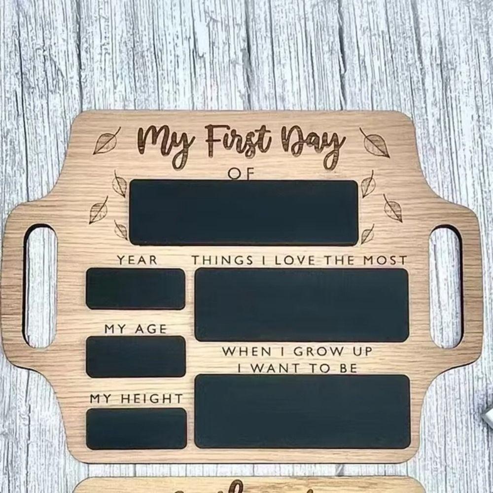 Reusable Memory Photo Board With Handle Personalized First Day Of School Sign Wooden Message Board My First Day Blackboard