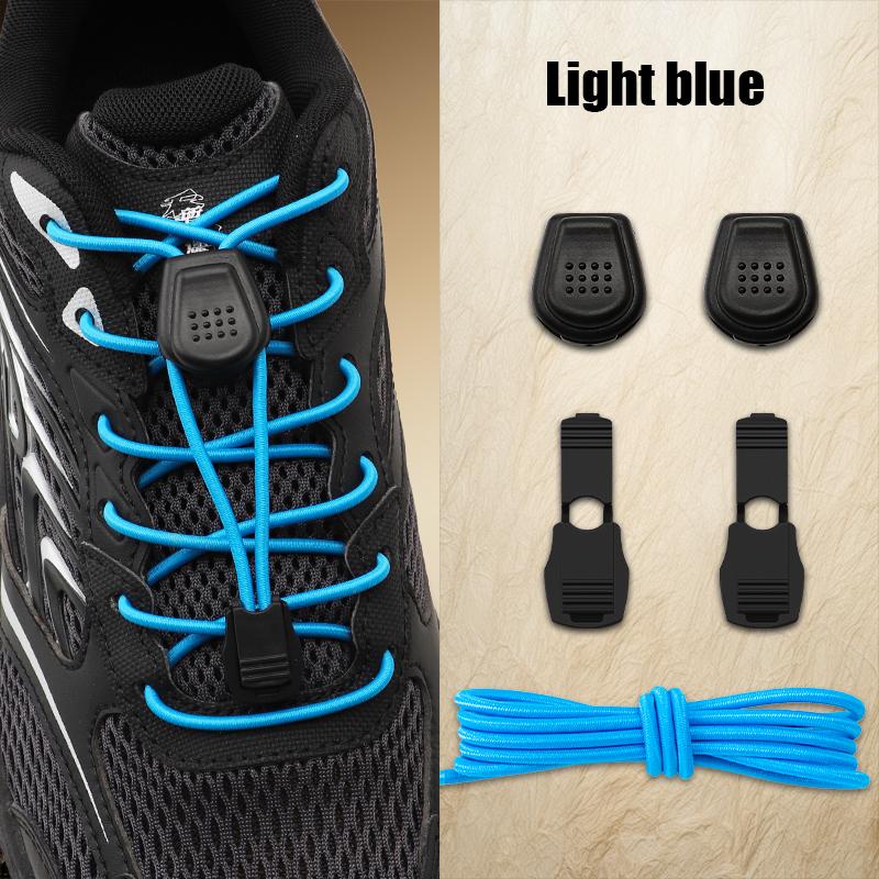 Easy On Off No Tie Shoelaces with Dot Button Quick Lock, Stretch Elastic Laces for All Athletic & Casual, Time-Saving Lazy Laces