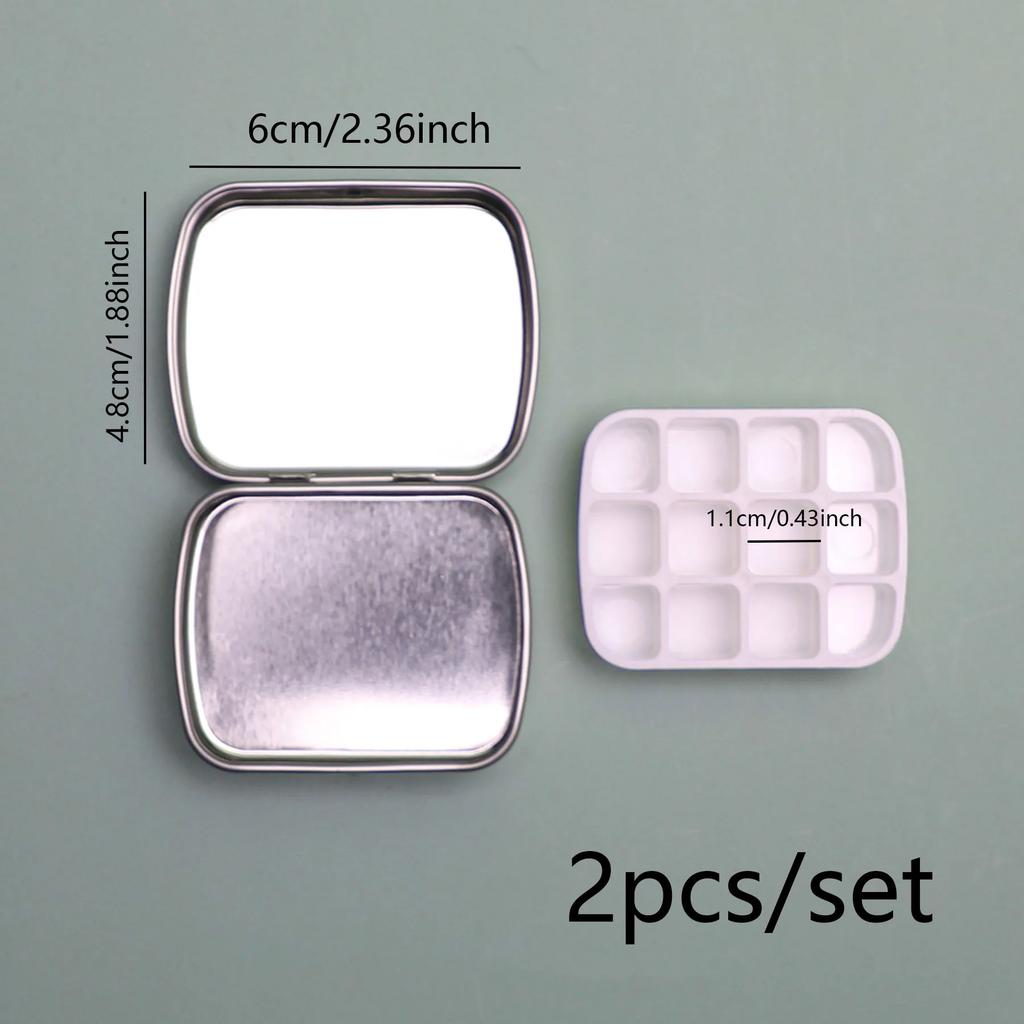 12-Grid Mini Watercolor Box - Ultra-Compact, Lightweight, Travel-Sized, Moisturizing Palette for Painting and Sketching