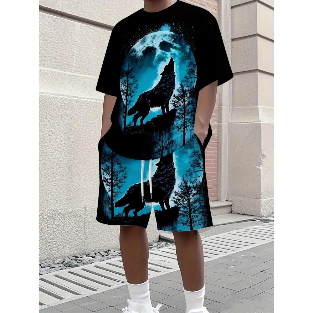 2026 New Arrived Pink Patchwork Men's T-shirts 2pcs Set Short Sleeve Crewneck Tshirt Shorts Street Style Tracksuits Mens Clothing