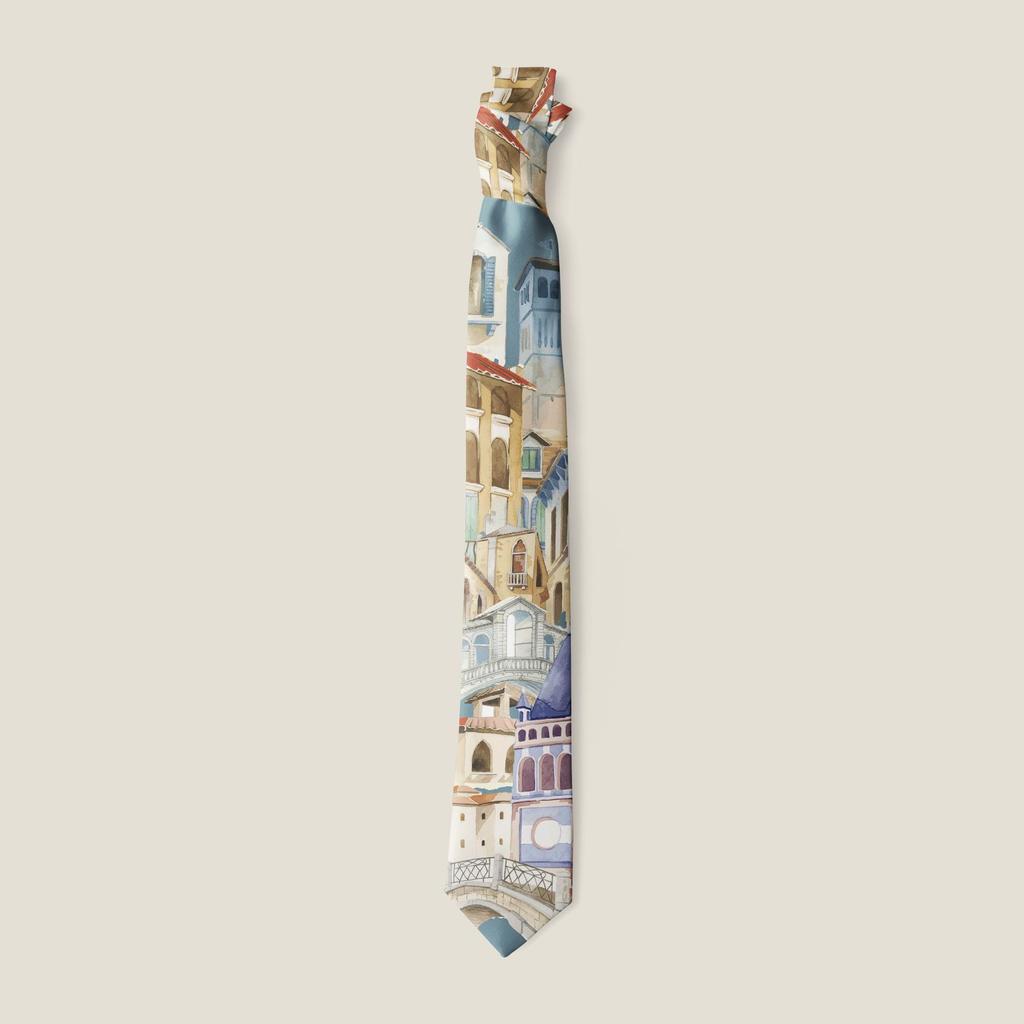 2024 Spring Original 8Cm Printed Tie Vintage Ins Men'S And Women'S Wide Edition Vintage Casual Animal Tie
