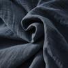 Taie D'oreiller Double Gaze Coton Gaia 80 X 80 Cm Bleu Marine