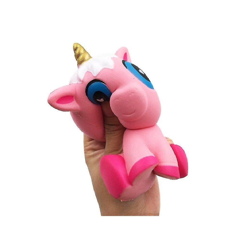 Jumbo Big Pink Pony Unicorn Squishy Slow Rising Squeeze Toys Super Soft Elastic Toy Child Birthday Christmas Gift 16*12cm