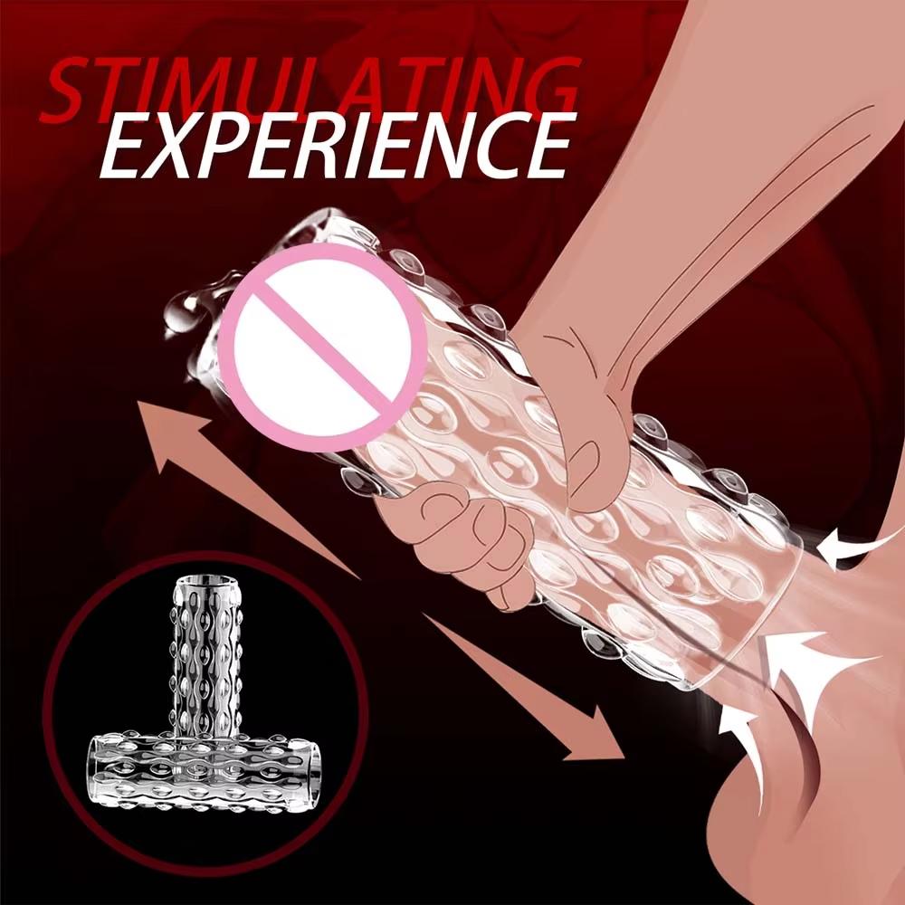 Male Masturbation Penis Pleasure Airplane Cup Device Soft Transparent Pocket Vaginal Sleeve Training Adult Pornographic Sex Toys