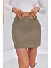 High-Waisted Invisible Zipper Slim Corduroy A-Line Mini Skirt