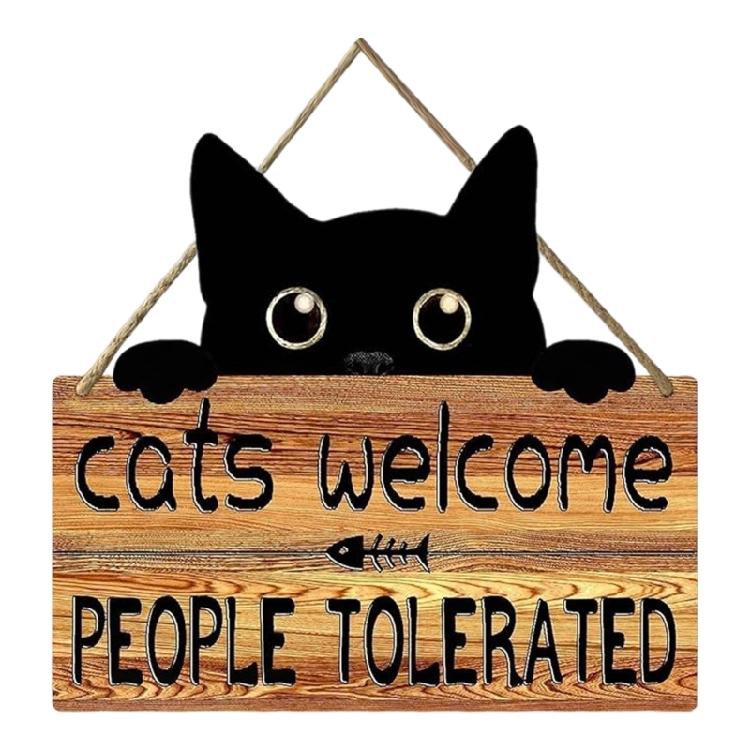 

Rural Styles Wooden Pet Welcome Sign Hanging Art Piece Cats Greeting Door Sign For Animal Enthusiasts And Home Decoration
