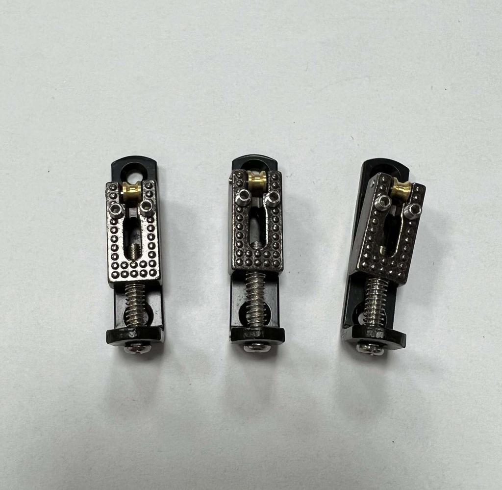 Electric Guitar String Saddle Roller Bridge - 3 String Pull Plates