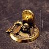 Vintage Brass Zombie Statue Horror Skull Mage Ghost Sculpture Death Reaper Figurine Prank Decoration Desktop Ornament Home Decor