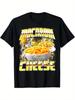 Vintage Funny Graphic T-Shirt - Macaroni and Cheese Meme Bootleg Rap Style 90s R