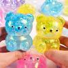 Maltose Bear Toy Stress Squeeze Toy Decompression Small Ice Cubes Anti Stress Slow Rebound Polar Light Colorful Squeeze Bear Toy
