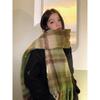 Atmosphere Student Autumn/Winter New Warm Thick Scarf Women'S Casual Versatile Colorful Grid Scarf