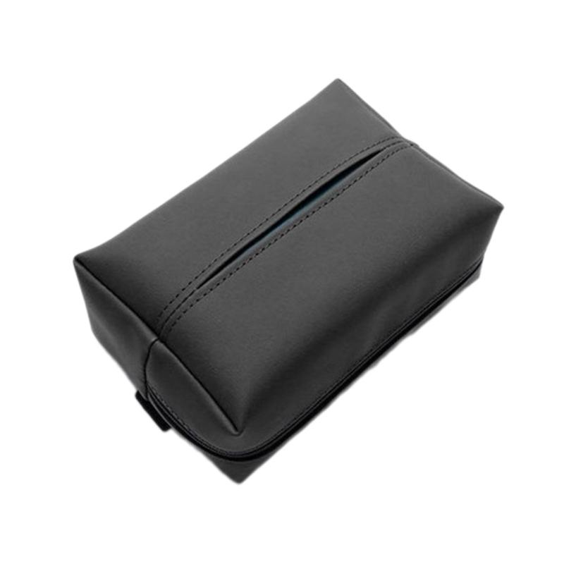 Leather Car Tissue Box Hanging Portable Armrest Seats Back Sun Visors Holder