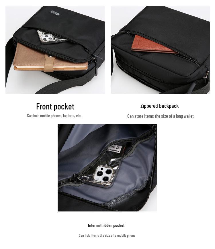 Korean Style Men's Oxford Cloth Crossbody Sports Bag - Large Capacity & Versatile