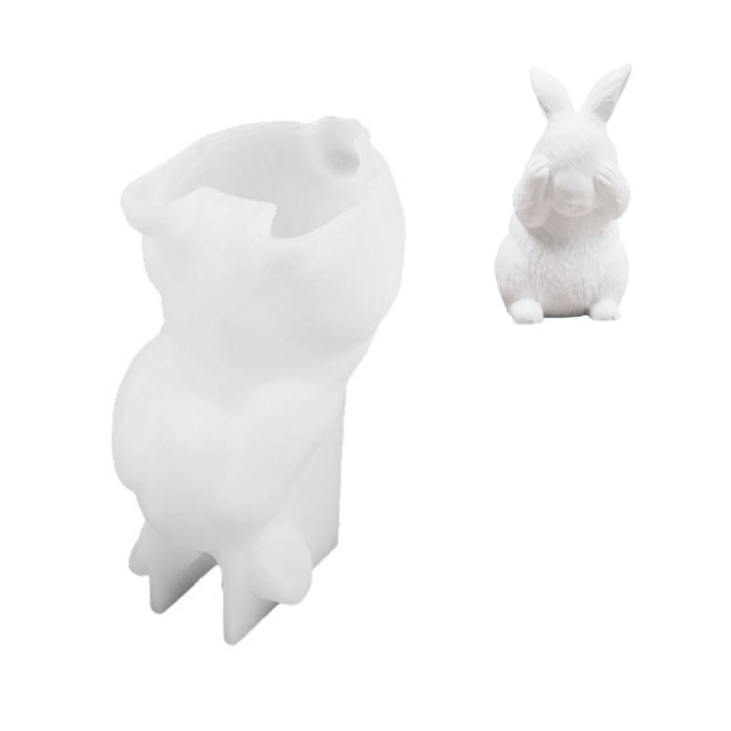 Practical Sturdy Silicone Mould Accessory for Rabbit Candle Holders Portable for Handmade Gifts and Home Accent