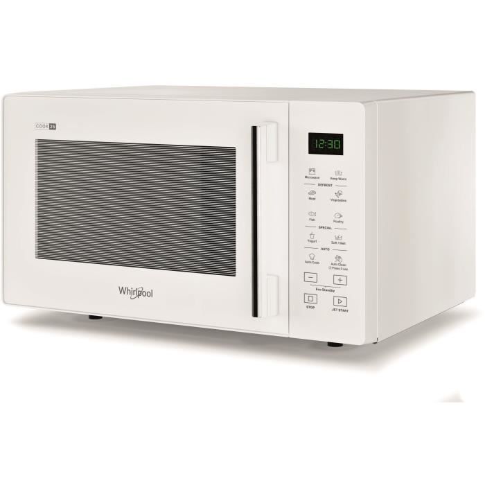 WHIRLPOOL MWP251W Microwave - Electronic - 25L - 900W - Auto Cook (7 Recipes)