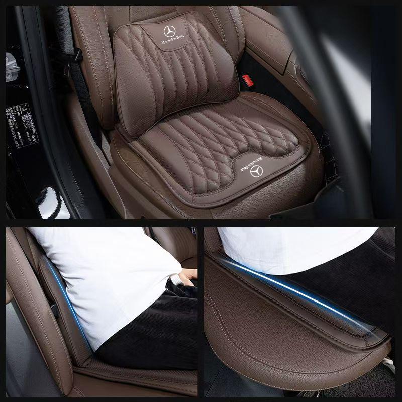 High-quality Leather Car Seat Cushion Lumbar Support Auto Interior For Mercedes Benz AMG A/B/C/E/S Class C200L W211 W212 GLK GLE JR9