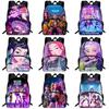 Hunters Demon Kpop Cartoon School Backpack Durable Material Anti Shock Students