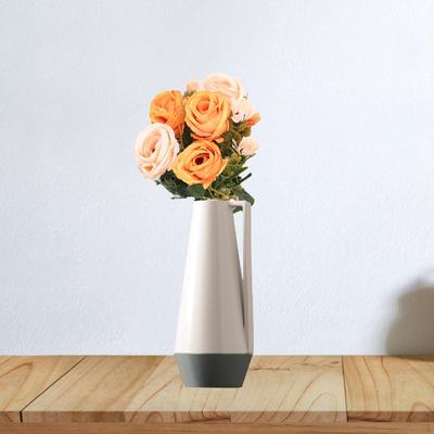 Artificial Flowers Bouquet Faux Lifelike Simulated Rose for Valentine's Home Office