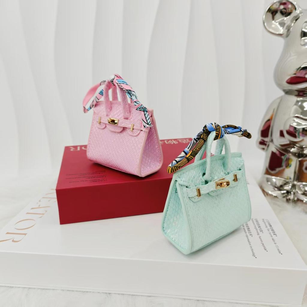 New Mini Platinum Bag Pendant Colorful Glitter Bag Pendant Cute Bag Pendant Headphone Lipstick Car Key