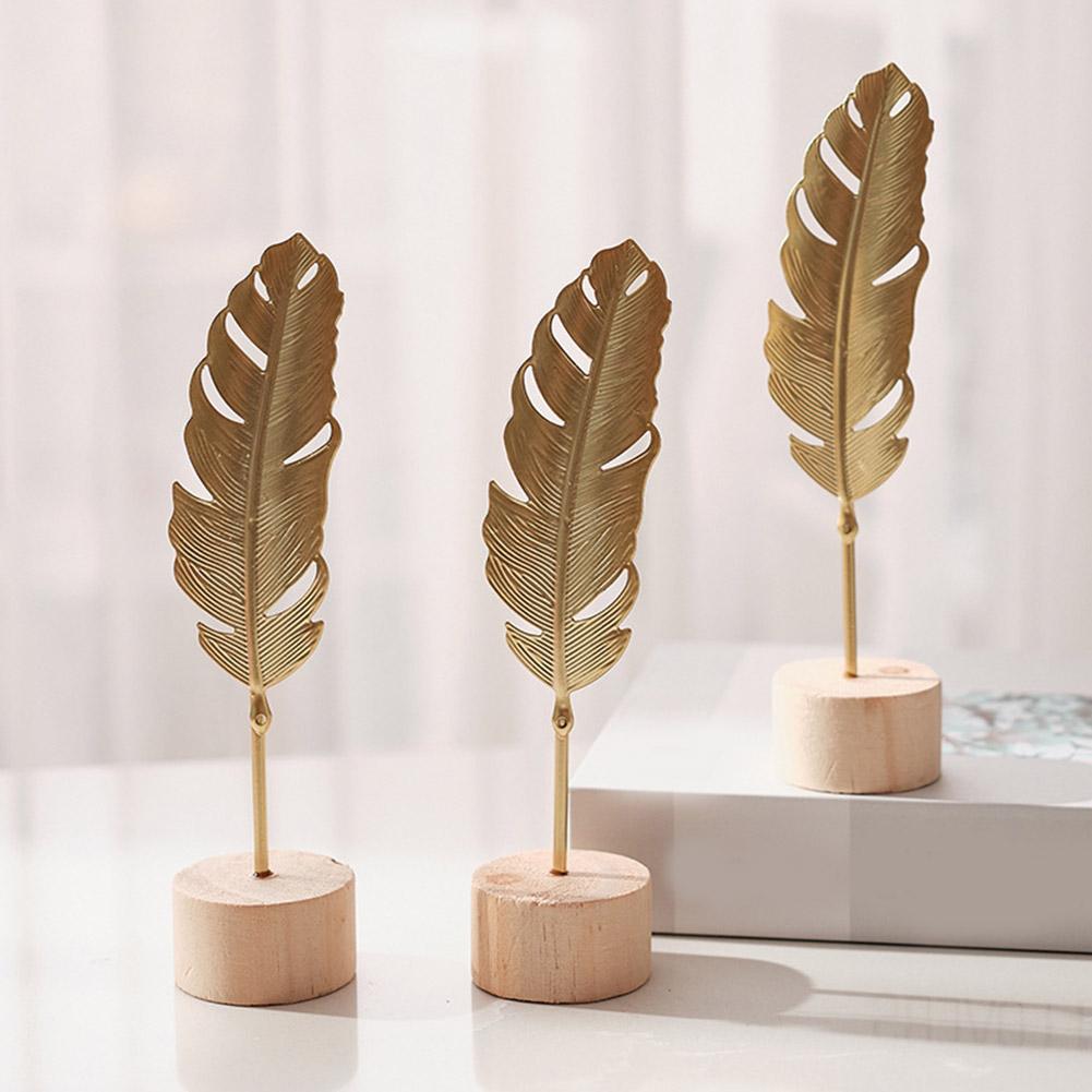 1pc Nordic style light luxury metal crafts creative home living room foyer wine cabinet decorations iron ginkgo leaf ornaments