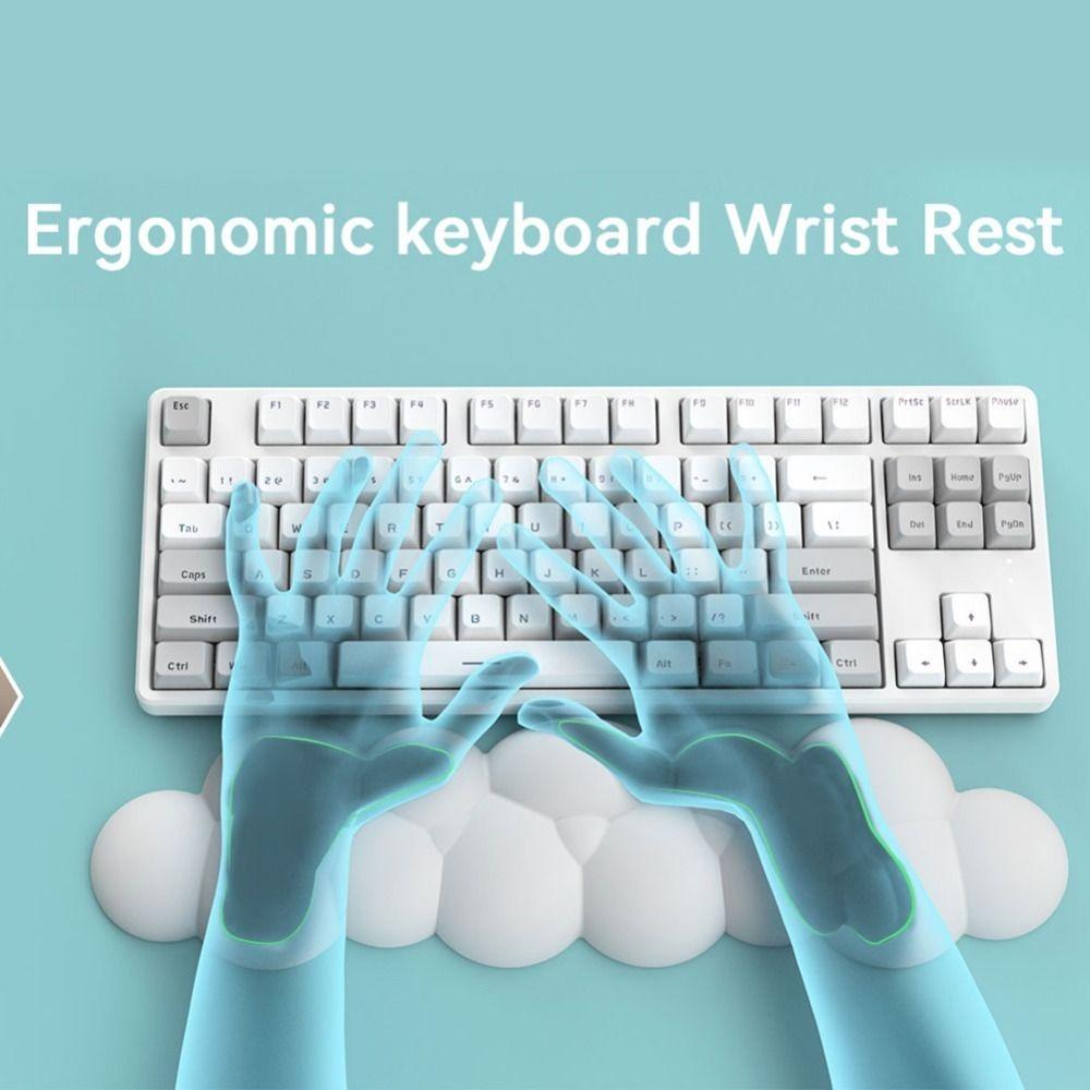 Cloud Shape Non-Slip Keyboard Mouse Pad Soft Ergonomic Wrist Rest Mice Mat Laptop Computer Home Office Memory Foam