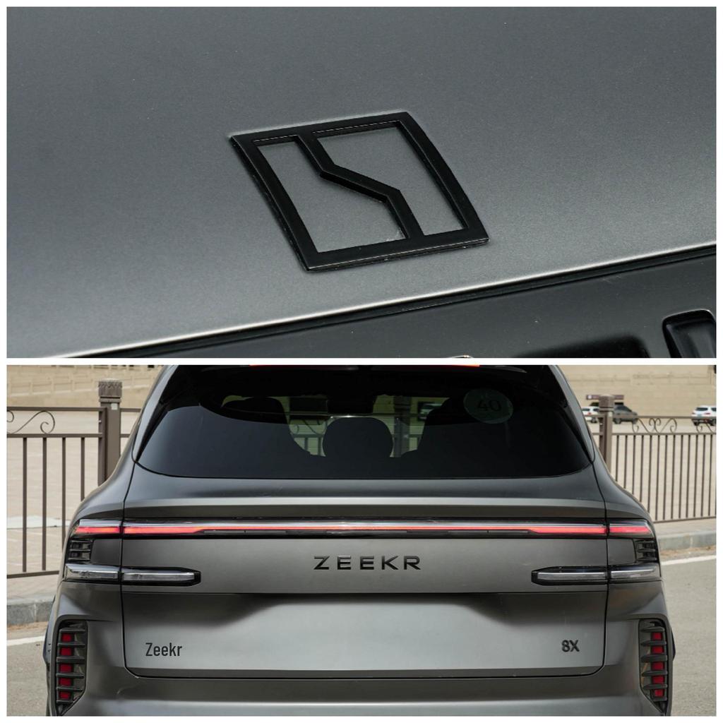 8X Cubierta Decorativa y Accesorio de Protección de Metal Ennegrecido para Logo de Coche Delantero y Trasero