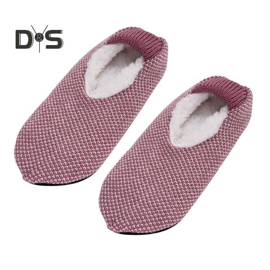 

1 пара зимних носков-тапочек, утолщенные, пушистые, плюшевые, сохраняющие тепло, гетры с силиконовой подошвой, противоскользящие, осенне-зимние, подарок на праздник розовый