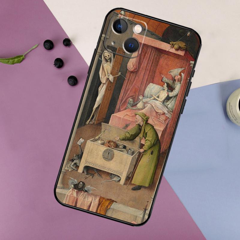 Hieronymus Bosch Art Painting Silicone Case For iPhone 17 15 14 12 11 13 Pro Max 16 Plus 12 13 Mini 16e 17 Air Back Cover
