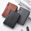 Men's Thin PU Leather Card Holder Slim Vertical Credit Card Wallet for Daily Carry Minimalist Design Holds Multiple IDs and Cash