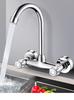 Double Handle Kitchen/Balcony Sink Mixer Tap with Hot & Cold Water Faucet