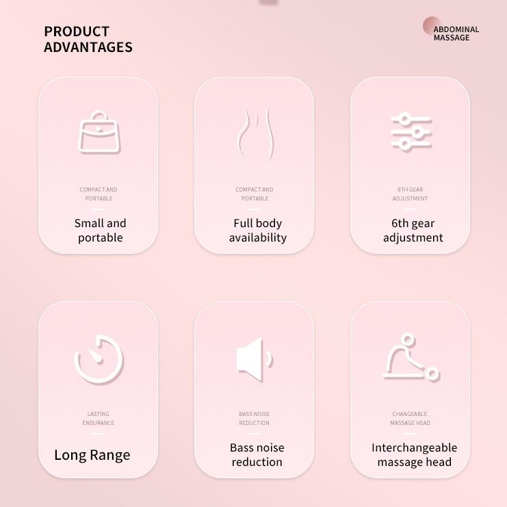 Body Massager Wireless Charging Fat Pushing Machine Handheld Portable Neck Waist Shoulder Kneading Massager