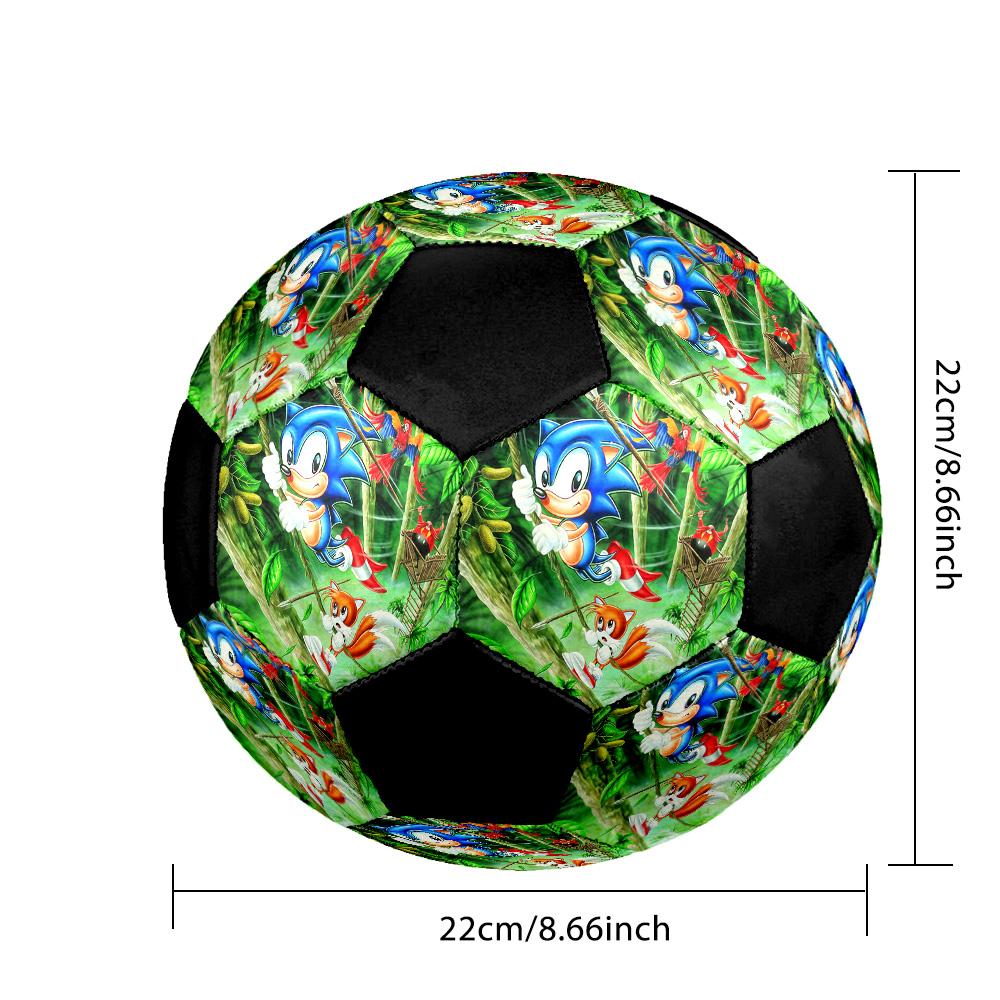 Sonic the Hedgehog2 Soccer Ball Colorful All Ages Machine Stitched PVC Competition Ready Durable High-Bounce.SIZE5