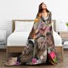 Monkey Face Funny Meme Blanket Multiple Sizes Soft Fuzzy Plush  Throw Blankets for Sofa Couch and Bed