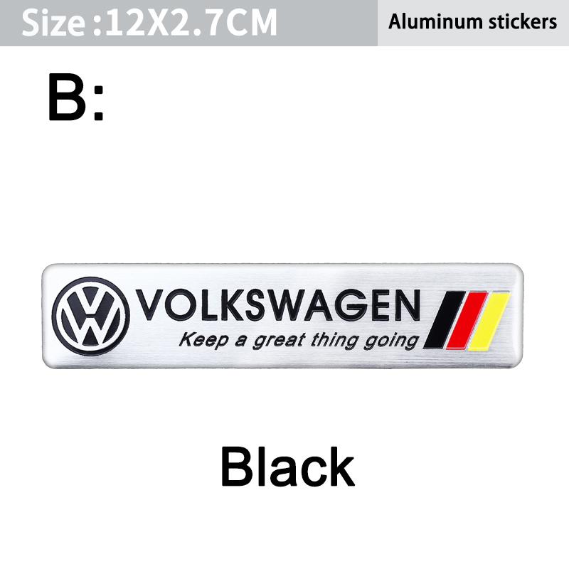 For VW Volkswagen Jetta MK5 Golf 1Pcs Car Styling Aluminum Alloy Badge Sticker For Volkswagen GTI R-Line R Polo Golf Passat Scir