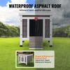 Outdoor Cat House Wooden Feral Cat Shelter with Roof & PVC Door Flaps