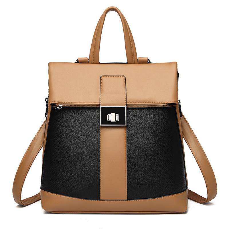 

New Women s Tote Bag, Large Capacity Soft Leather Shoulder Bag, Retro Casual Handbag, backpack for Commuting Handbags Travel Bag чёрный