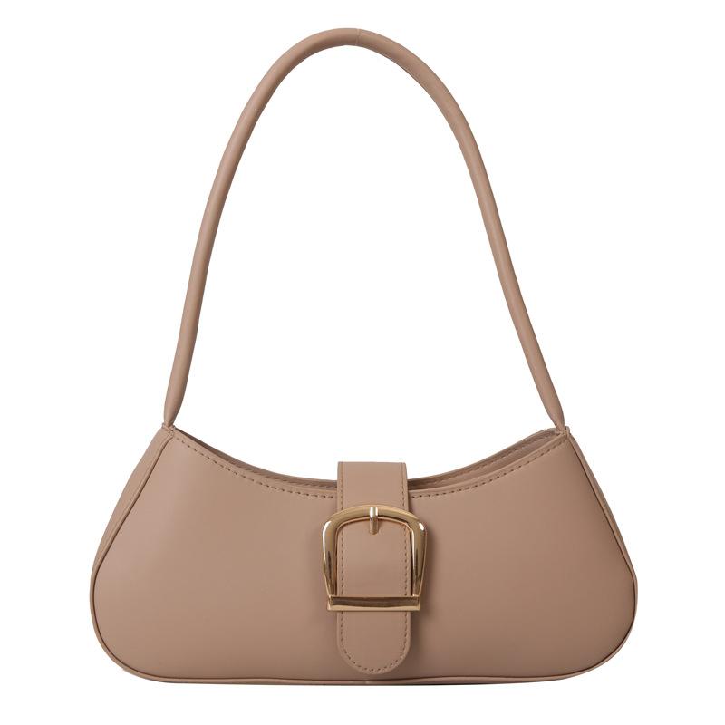 Shoulder Bag Smooth French Bag Underarm Bag Ergomic Pu Leather Handbag For Shopping Daily Use Office