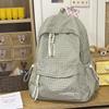 Schoolbag: Korean-style cute plaid backpack, for girls, middle and high school students, large capacity, lightweight, minimalist, INS trendy backpack
